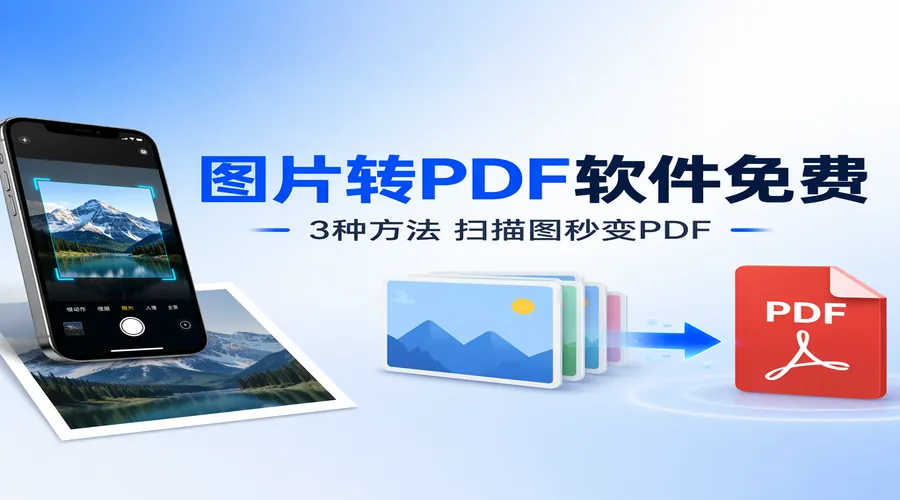 图片转PDF软件免费怎么选？3种方法快速把照片变成PDF
