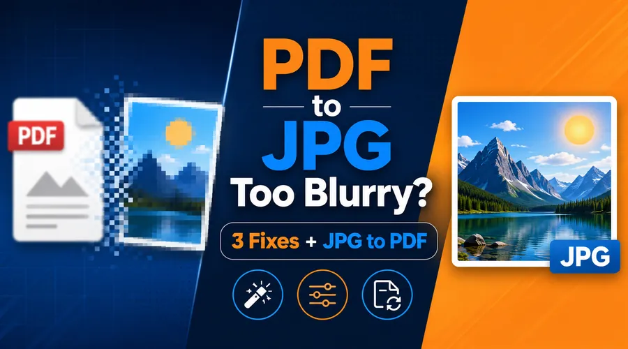 PDF转换成JPG总模糊?3种高清导出方法,顺手教你把图片转PDF