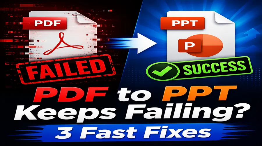 PDF免费转PPT总失败?先分清3种文件类型,再选对方法