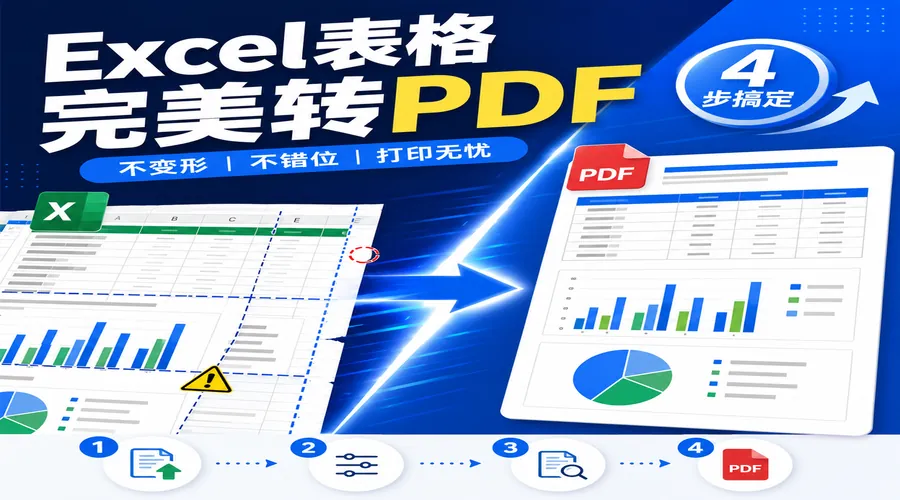 Excel转PDF分页了怎么办?4步排查打印区域、缩放和分页设置
