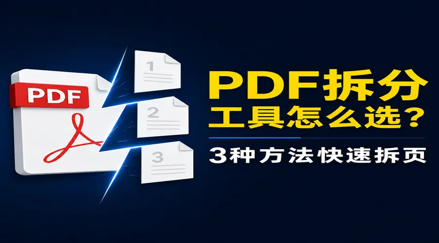 PDF拆分工具怎么选?在线、本地、批量拆页3种方法一次讲清