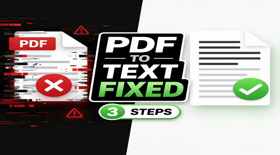 PDF转文字总出错？先分清文件类型，再用在线PDF转换器3步搞定