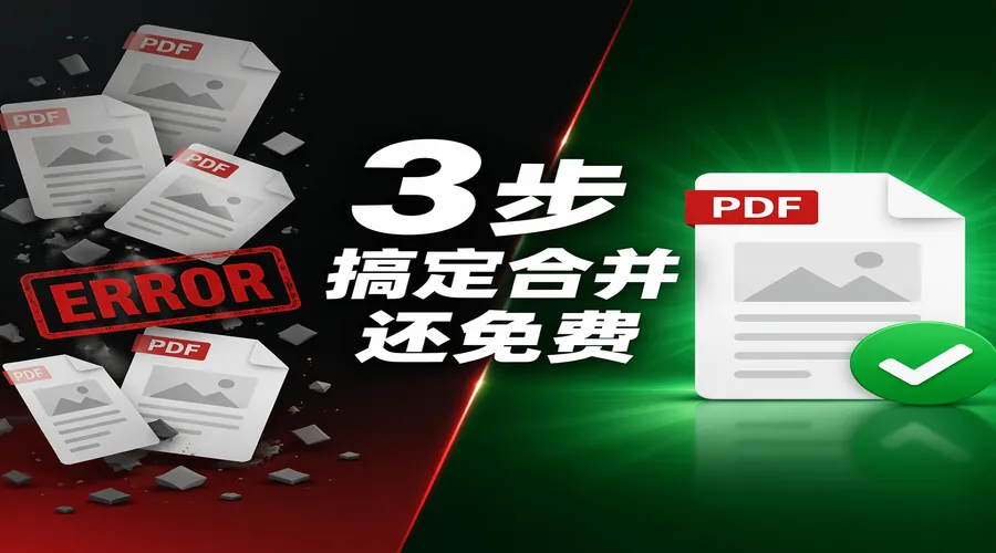 PDF合并器总出错?3步搞定顺序不乱、文件不大,还能免费用