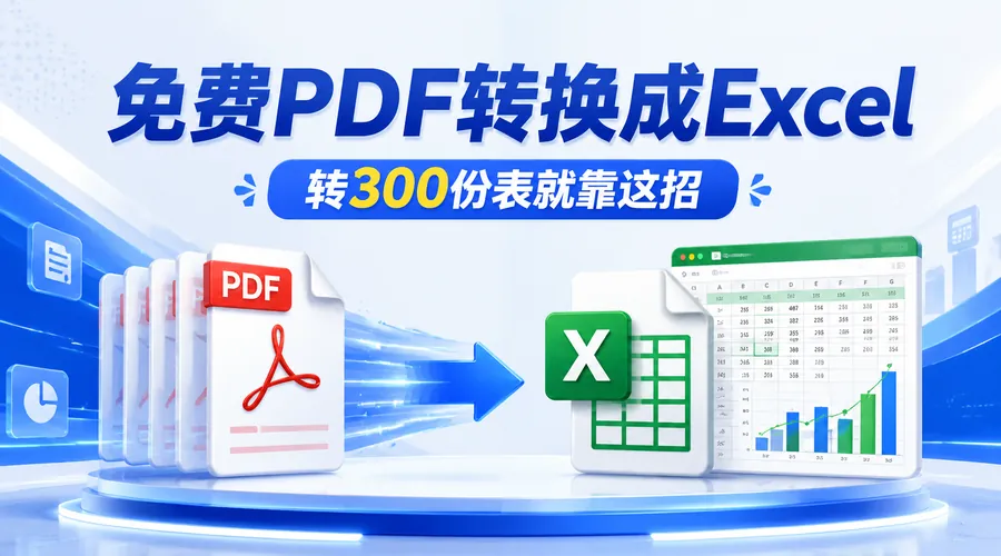 免费pdf转excel实测：处理了300份报表之后，我只留下这3个方法