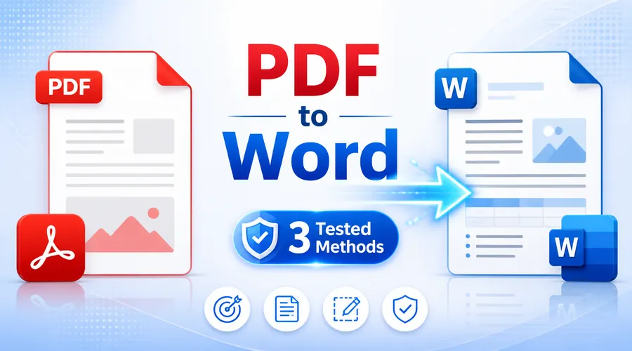 PDF怎么转Word格式不乱?3种方法实测,附排版修复建议
