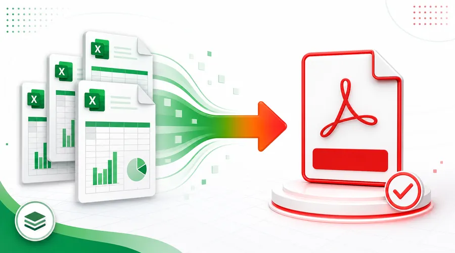 多张Excel怎么转为一张PDF?2招避免页面变形和顺序乱