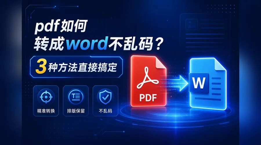 PDF怎么转成Word不乱码？先判断文件类型，再用这3种方法