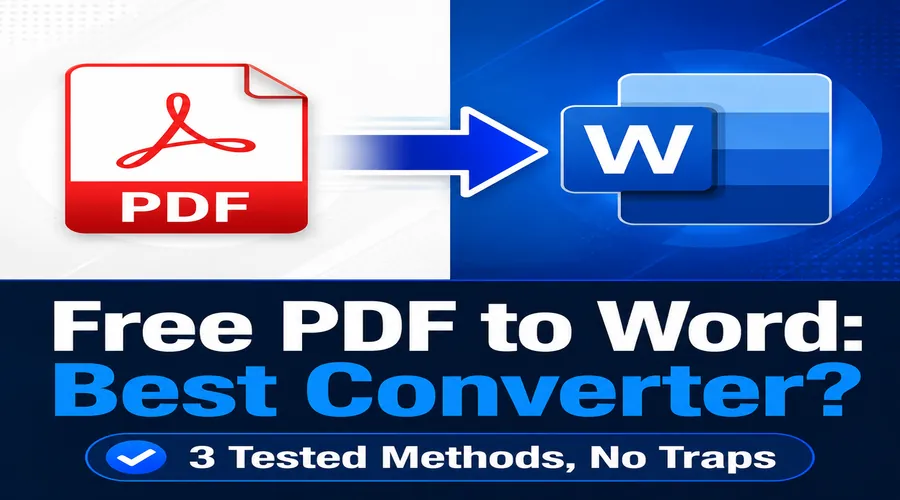 免费PDF转Word转换器哪个好?3种方法实测,教你少踩坑