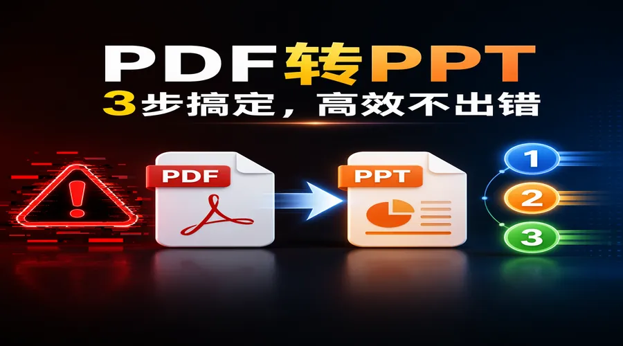 PDF转换成PPT总出错？3种常用方法帮你更稳搞定