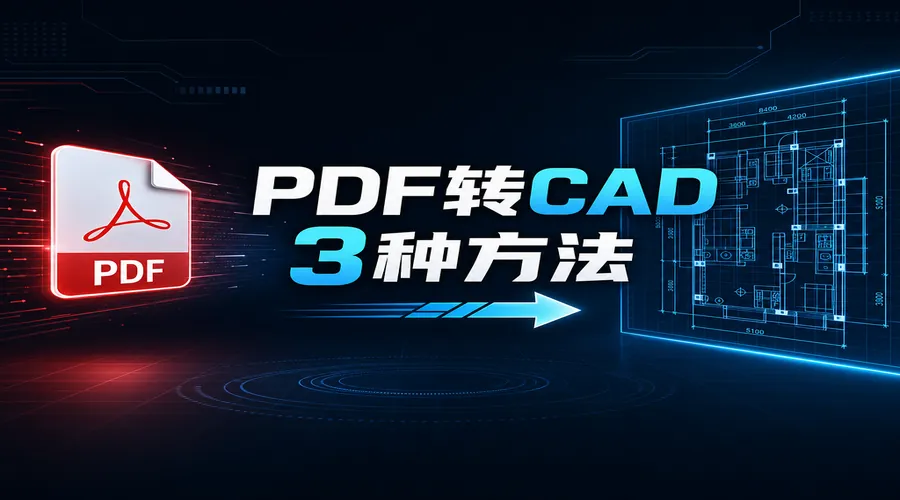 PDF怎么转换成CAD图纸?3种常用方法与避坑指南