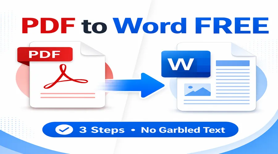 pdf转换成word免费版网页版怎么选？3步完成转换，尽量避免乱码