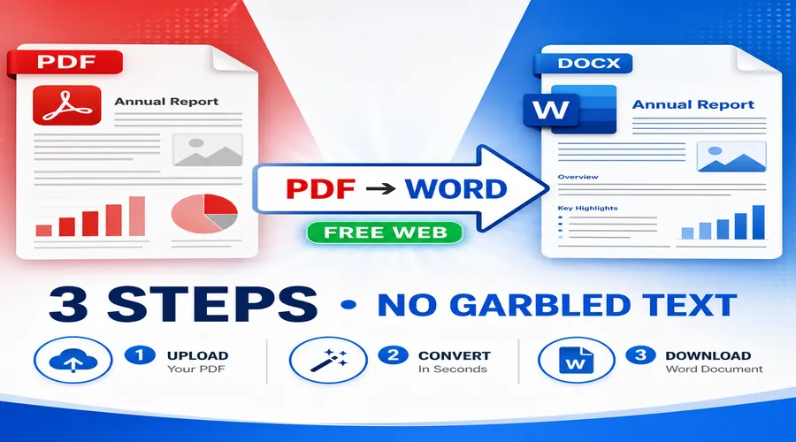 pdf转换成word免费版网页版：3步在线转换，减少乱码和格式错乱